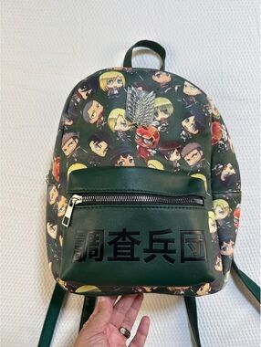 Attack on Titan Bioworld Chibi Survey Corps Mini Backpack Anime Green
